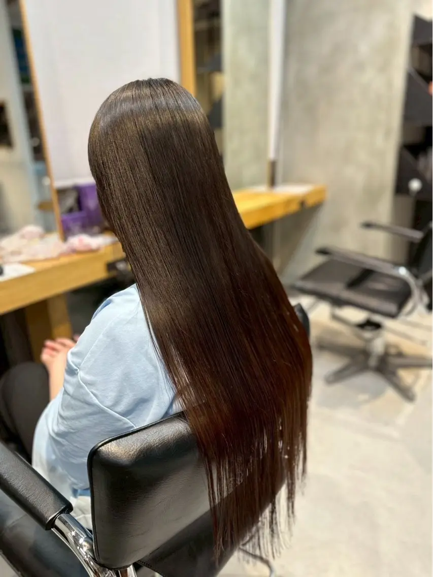 ロング 縮毛矯正 砂川 渉　elima byのヘアスタイル