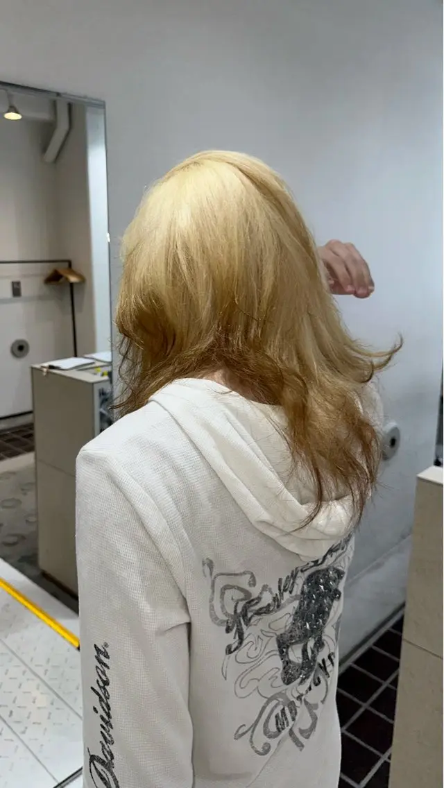 ロング カラー メンズ ヘアカラー トリートメント ブリーチ/ハイトーン 🧚🏻HARUKAのヘアスタイル