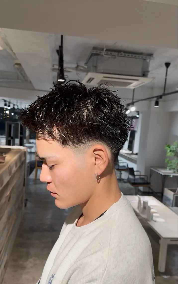 パーマ メンズ スパイキーショート メンズパーマ 特化/中川拓也のヘアスタイル