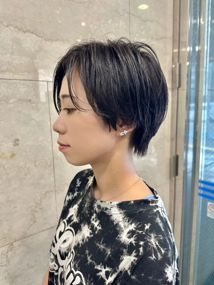 ショート カラー ハンサムショート ショートヘア カット ヘアカラー トリートメント 園冬稀/ショート /ショートヘアのヘアスタイル