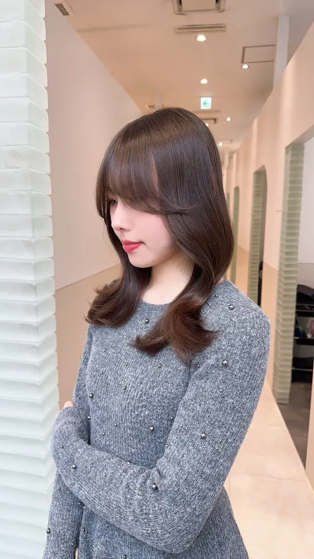 セミロング カット ヘアカラー 縮毛矯正 トリートメント 🫧髪質改善🤍丁寧 で好評🫧/MAKIのヘアスタイル