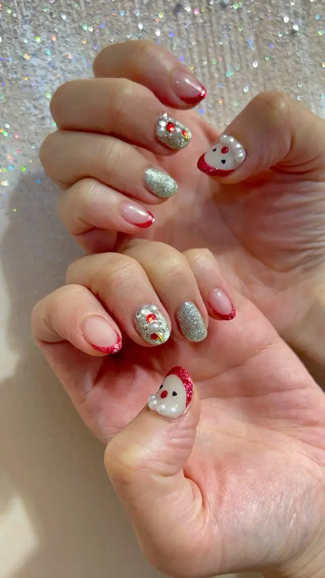 ネイル オーロラネイル フットネイル フレンチネイル ジェルネイル マグネットネイル kiki nail &brow二子玉川のネイルデザイン