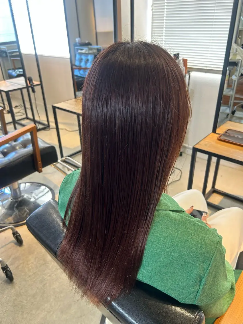 ロング カラー 栄/海外風カラー/ ナチュラル縮毛のヘアスタイル
