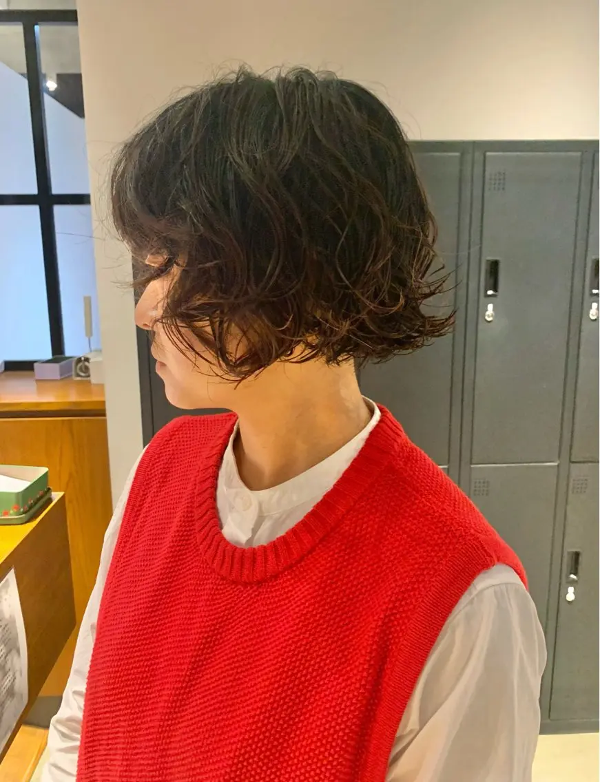 セミロング パーマ パーマ　地毛風カラー /横山大樹のヘアスタイル