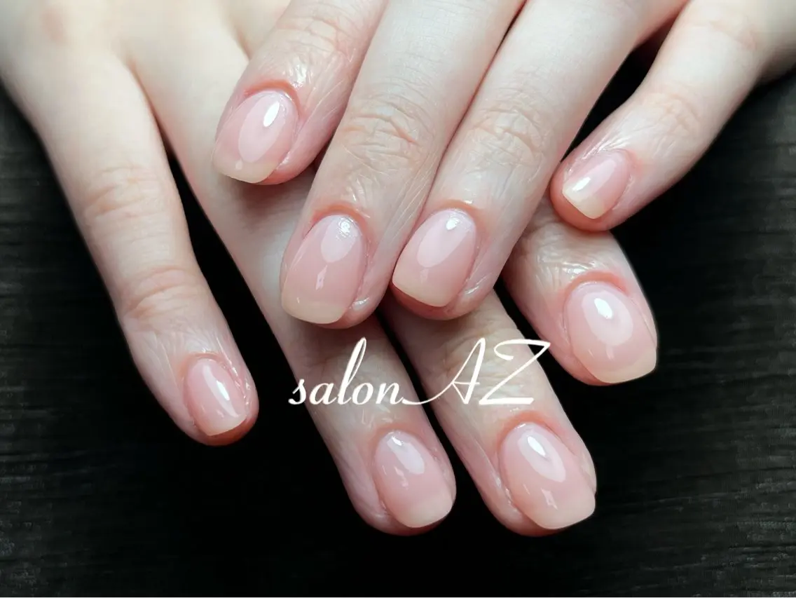 ネイル 桜ネイル 長さ出し フットネイル フレンチネイル ジェルネイル salon AZのネイルデザイン