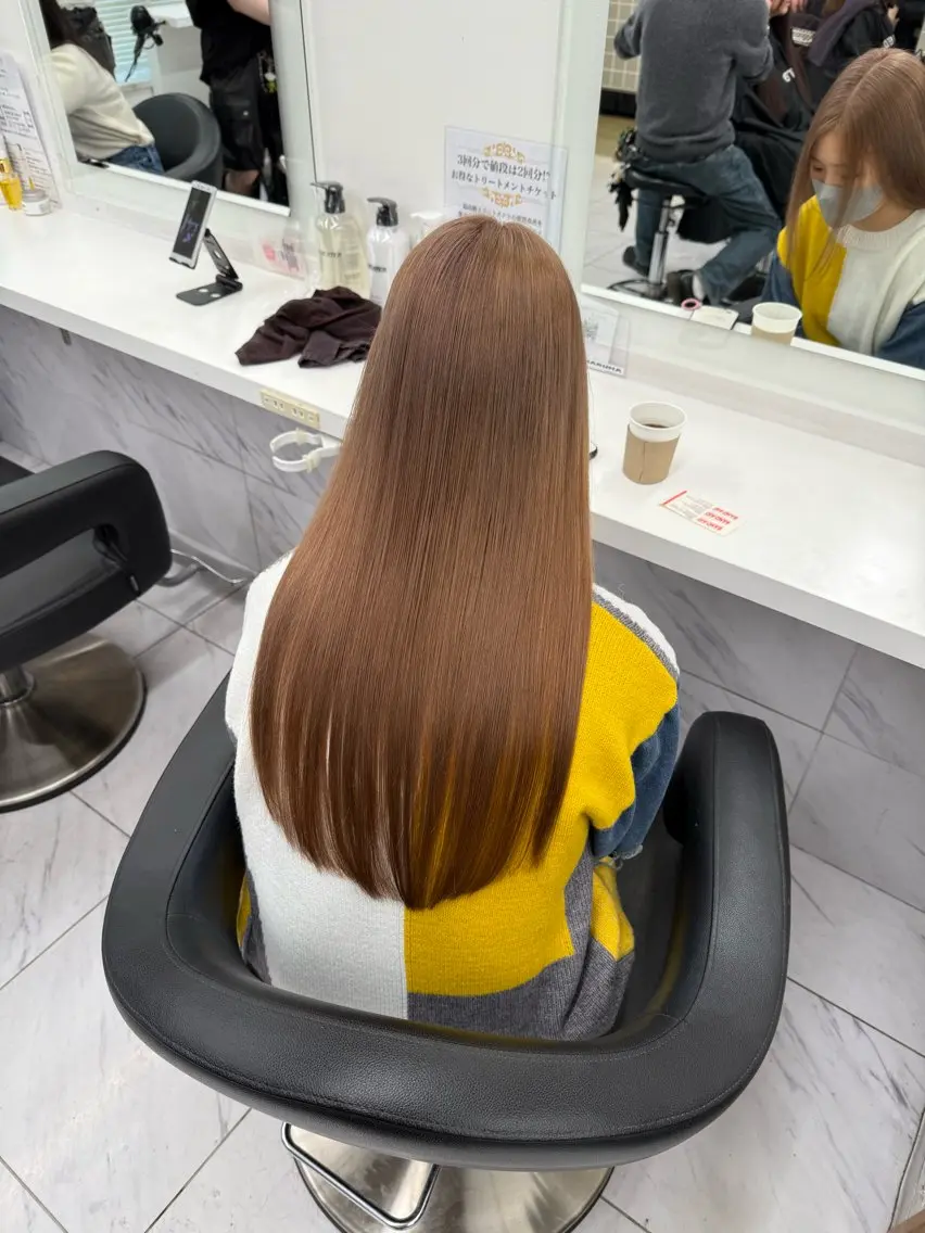 ロング カラー ヘアアレンジ ヘアカラー トリートメント ヘアセット 💗横浜美容室 💗HARUNAのヘアスタイル