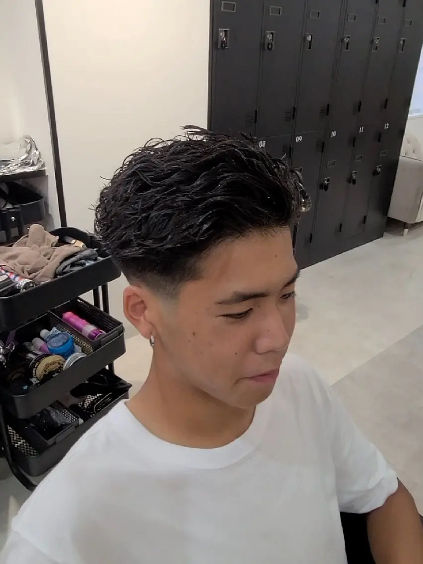 ショート パーマ メンズ メンズパーマ カット パーマ ヘアセット LEN名古屋/パーマ 海外ヘア/メンズ特化のヘアスタイル