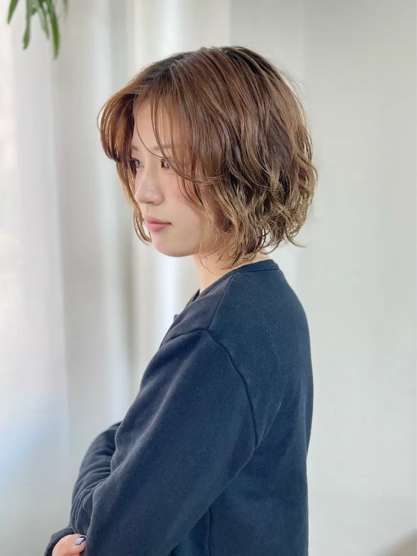 ミディアム カット パーマ 園田 渉 ◤SHIKIO◢のヘアスタイル
