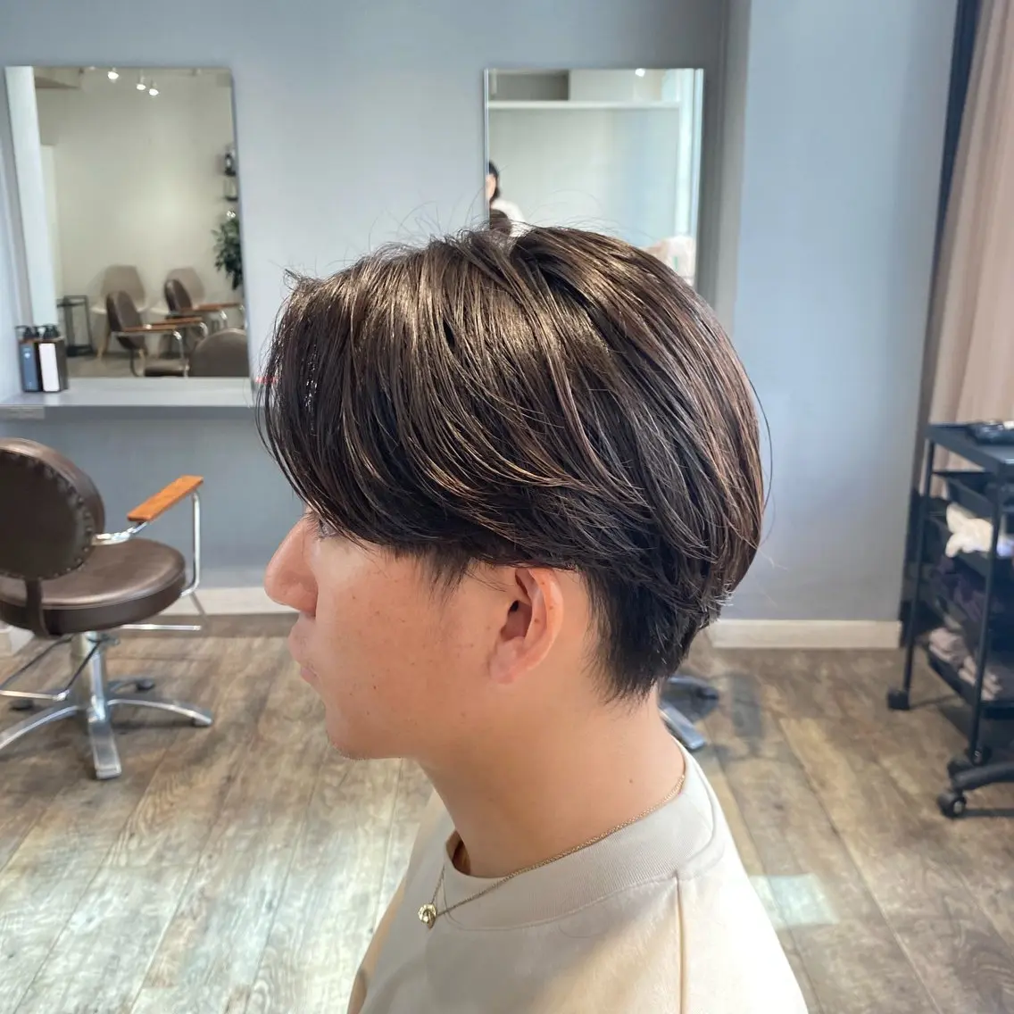 【minimo限定価格✨️】朝の時短に❗️今だけ。メンズ限定!ニュアンスパーマで大人気の毛流れヘアに😎の写真