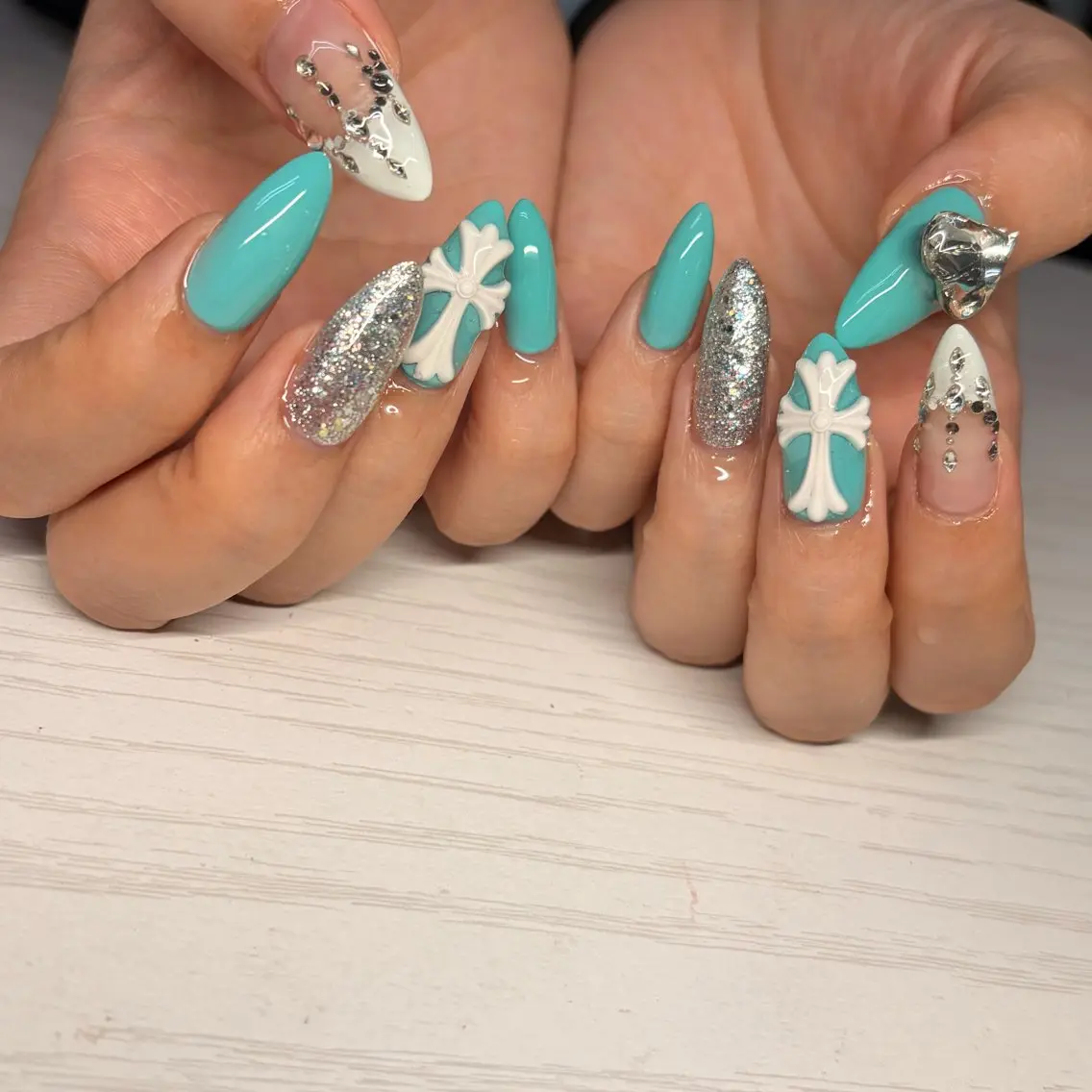ネイル ブルー Nailsalon Reoのネイルデザイン