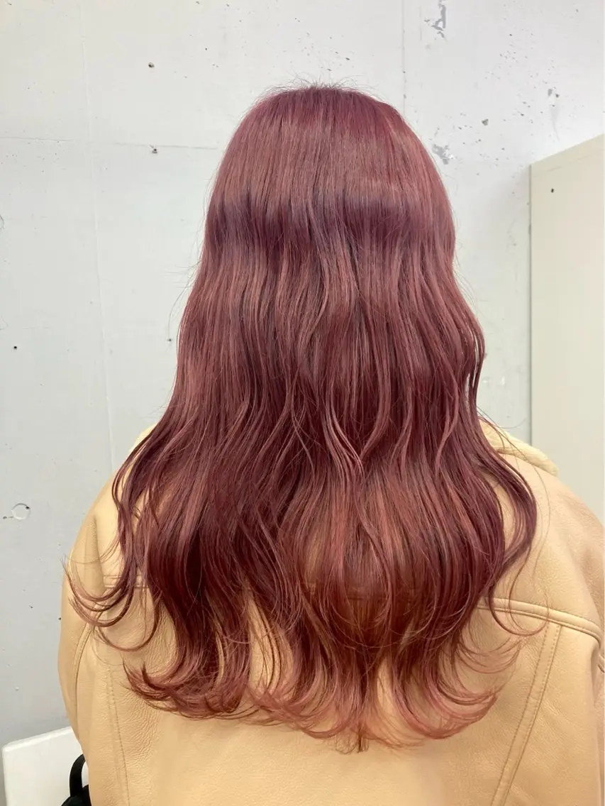 ロング カラー ブラウンカラー テラコッタ ヘアカラー 似合わせレイヤー×ブ リーチカラーmeguのヘアスタイル