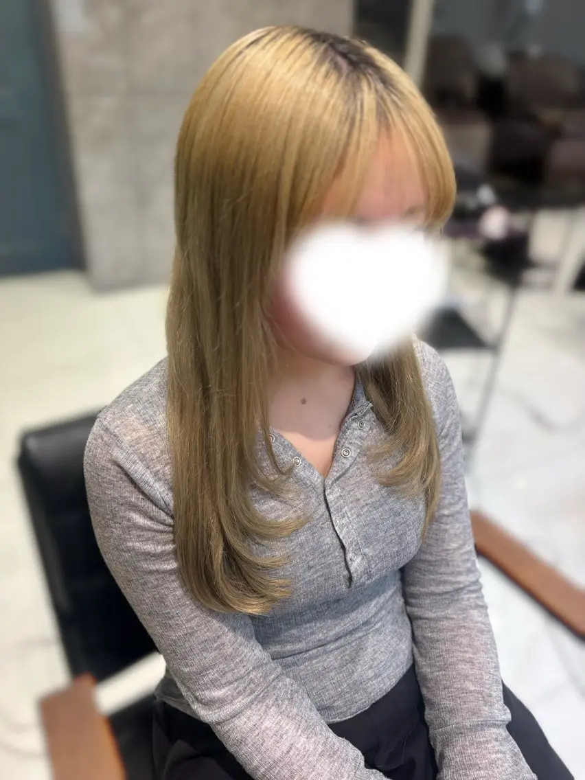 セミロング カット ハルカ🌷ナチュラル 盛れ/韓国ヘアのヘアスタイル