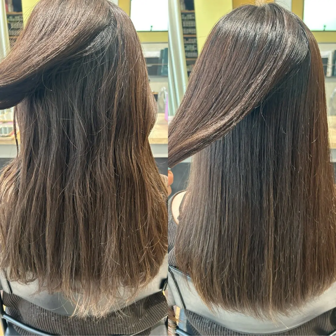 ロング パーマ 髪質改善 ストレートパーマ カット 縮毛矯正 トリートメント hubhair レイヤー/透明感のヘアスタイル