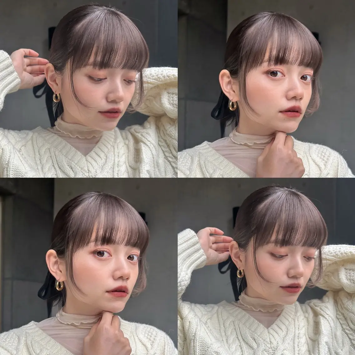 ミディアム カット ヘアカラー トリートメント 🌸透明感/レイヤー / 栗林 彩🌸のヘアスタイル