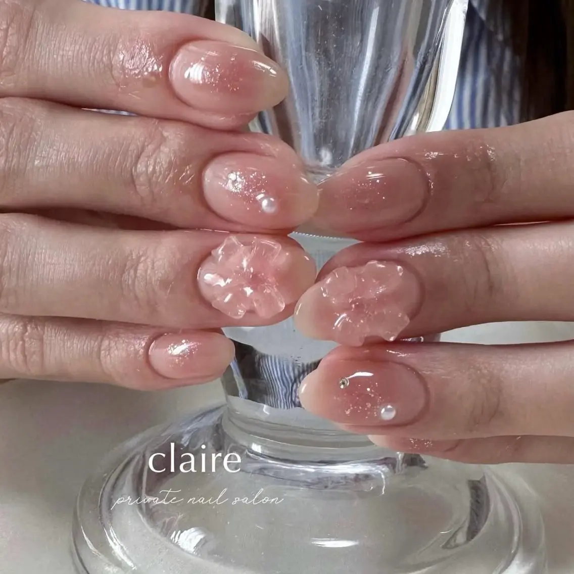ネイル リボン claire_ rie.のネイルデザイン