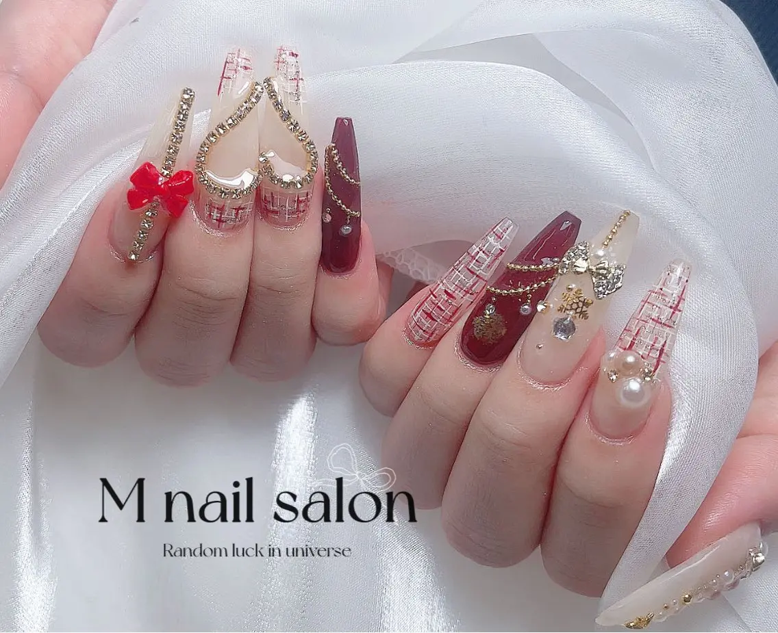 ネイル ハンドネイル M🌷nail 長さだし専門店のネイルデザイン
