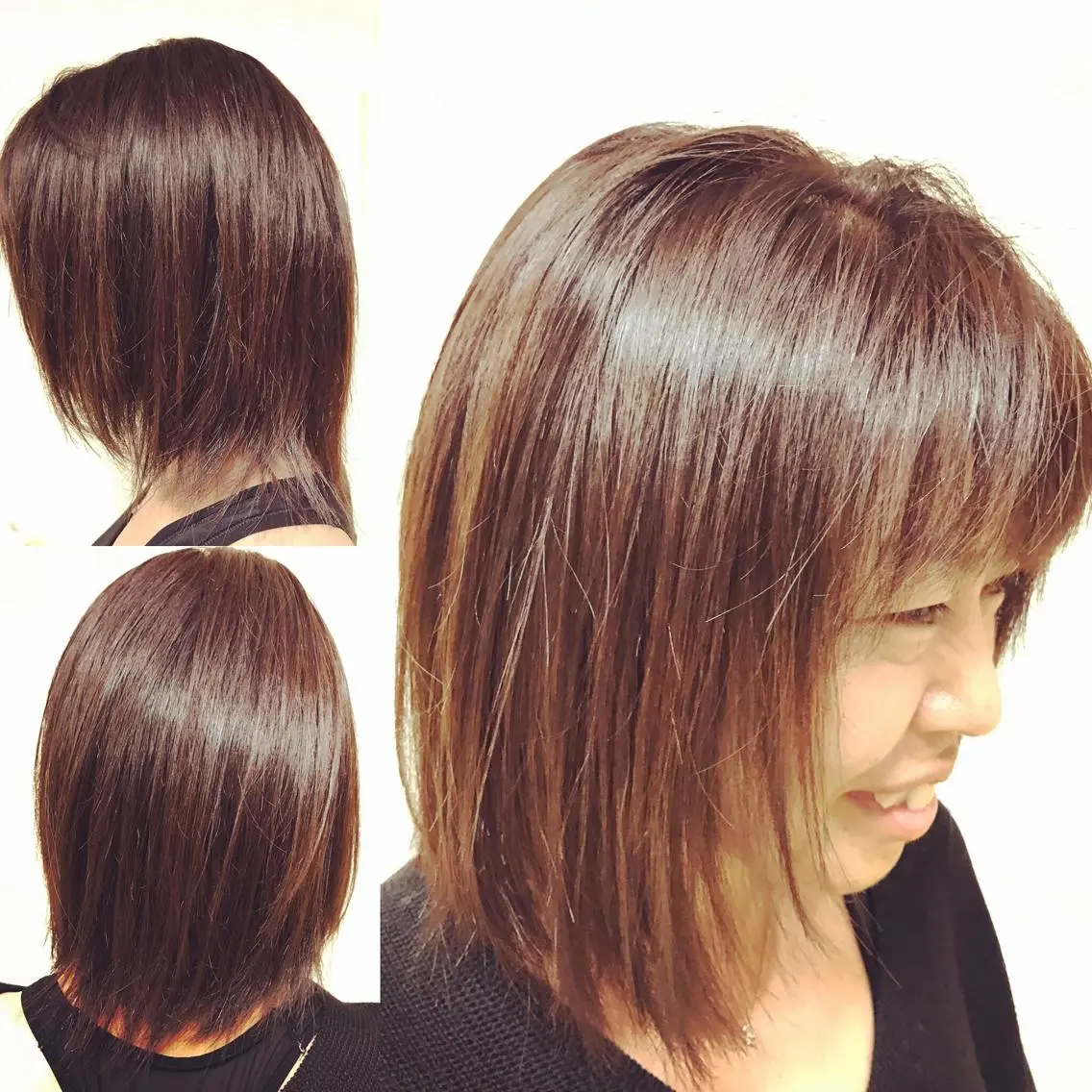 ミディアム トリートメント カット 縮毛矯正 トリートメント 横田 尚登のヘアスタイル