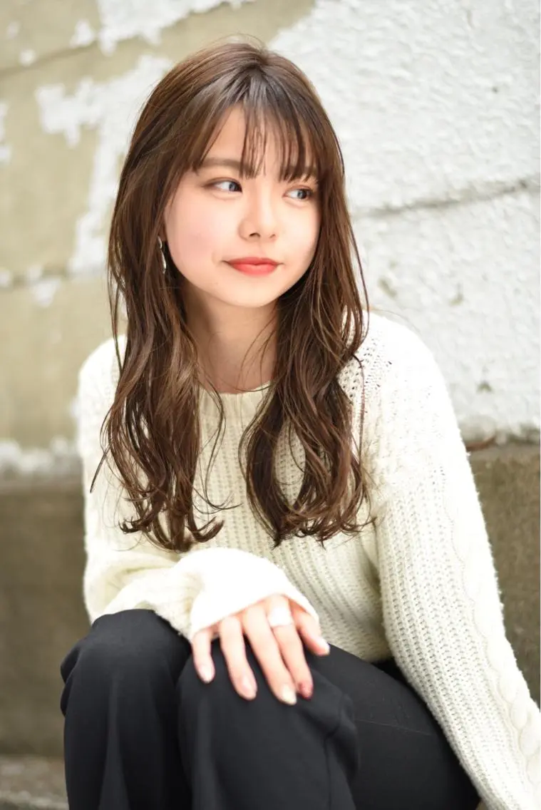 🧡透明感カラー+質感トリートメント🧡前髪カットサービス✂︎の写真