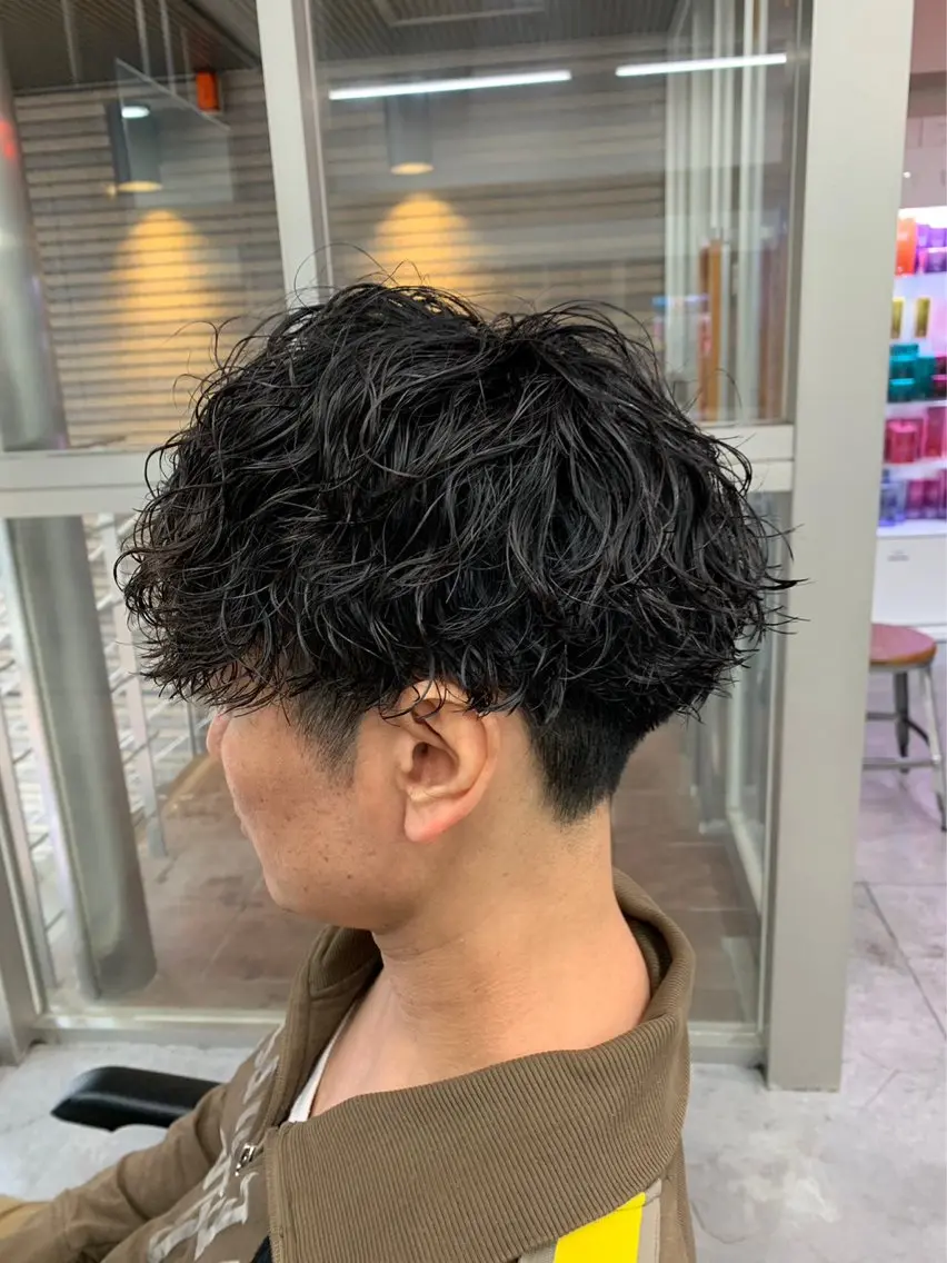 ミディアム カラー パーマ メンズ カット ヘアセット 🔥最強メンズ特化/ パーマの達人🔥風見のヘアスタイル