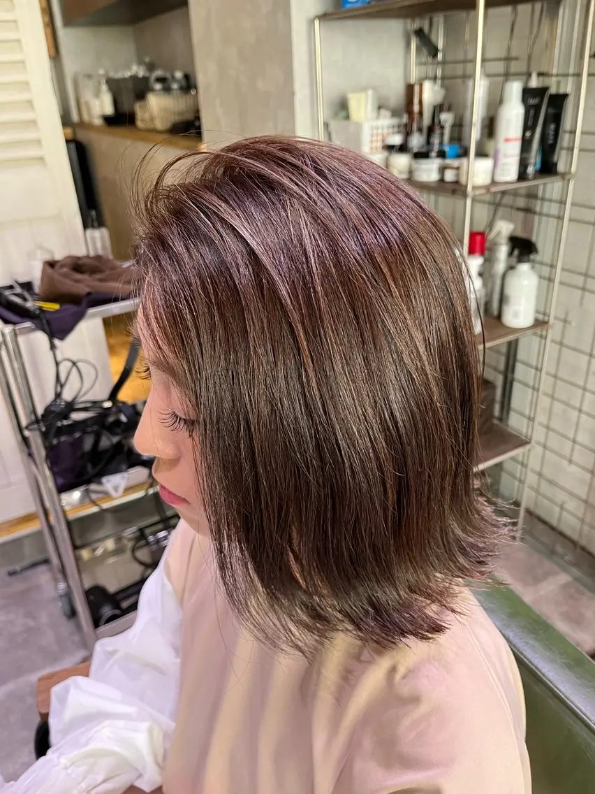 カラー グレージュ UMM daichi メンズパーマのヘアスタイル
