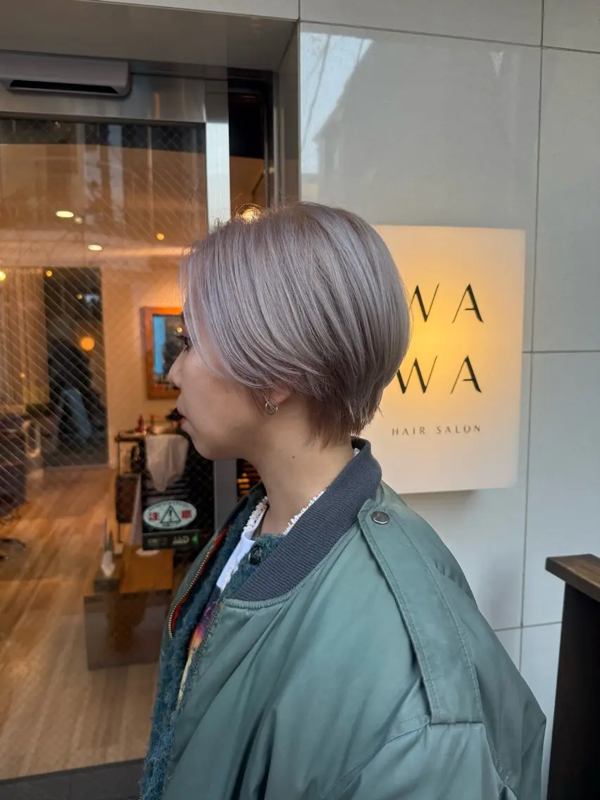 ショート くびれヘア ショートヘア カット 艶カラー、パーマ 祥一朗 WAWAのヘアスタイル