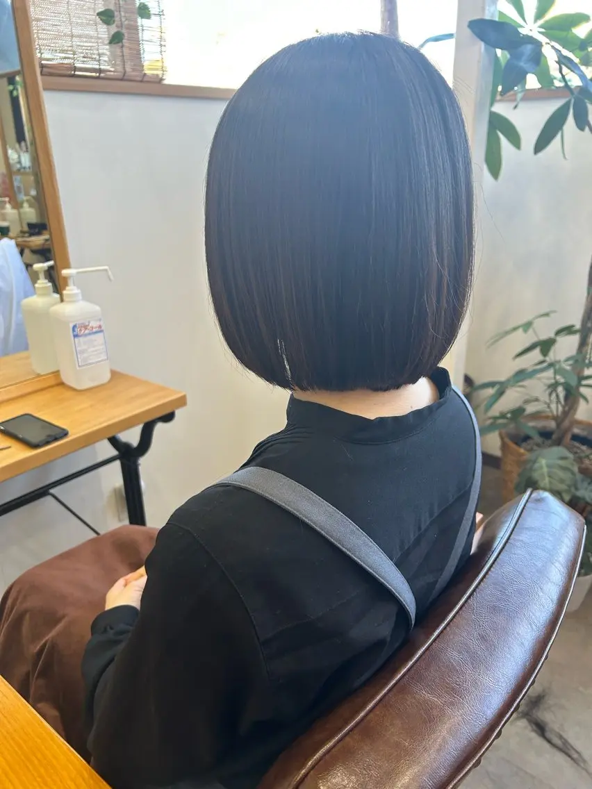 ショート ボブ ブリーチなしベージュ /ヘアセット/ミユのヘアスタイル