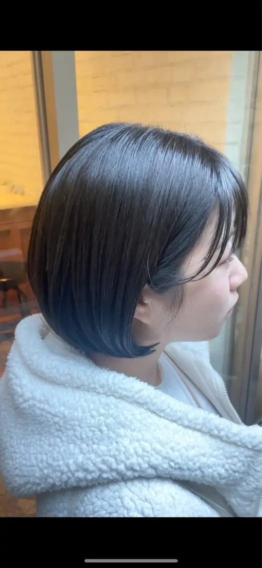 ショート カラー ショートボブ ブルーカラー ブルージュ グレージュ ボブ カット ヘアカラー トリートメント ご新規様限定 透明感カラーKANAのヘアスタイル