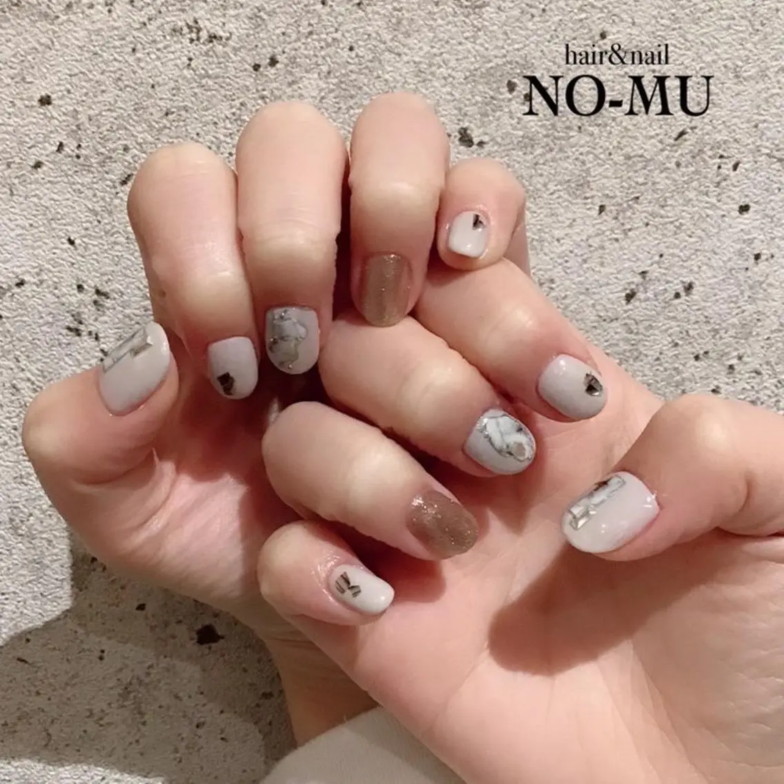 ネイル 大理石ネイル(マーブル) hair&nail NO-MUのネイルデザイン