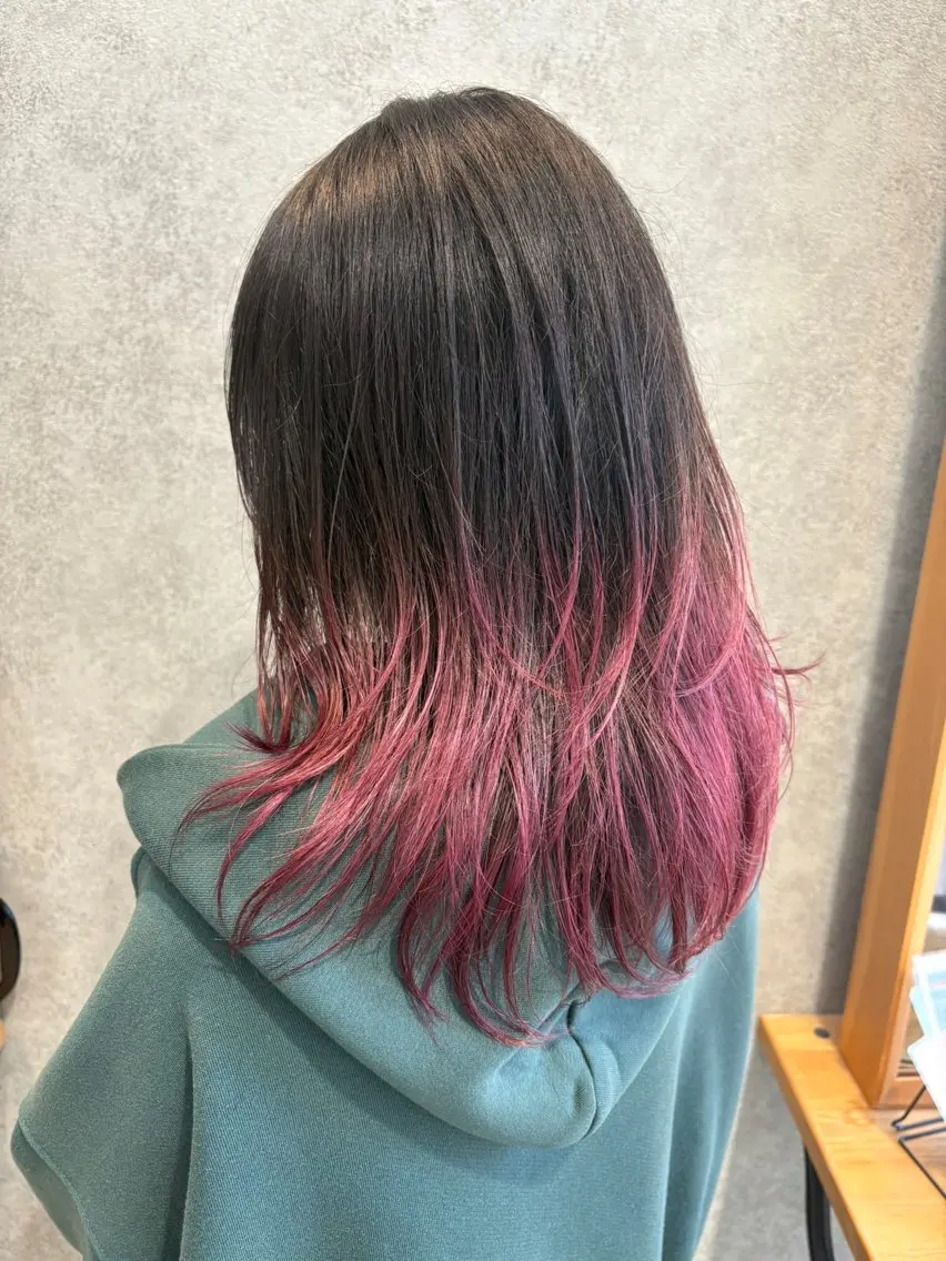 【グラデーションカラーor裾カラー】 シルバーカラー/ミルクティーベージュ/推し色の写真