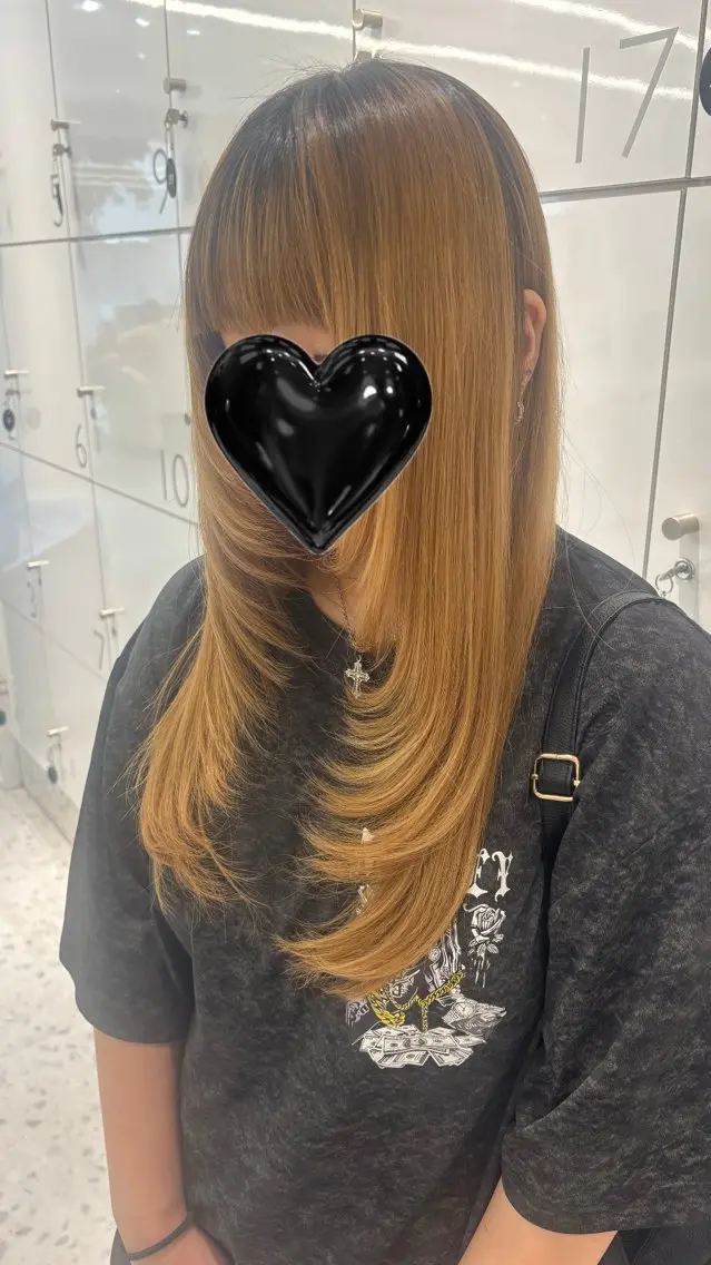 ロング レイヤーカット カット EARTH札幌駅前店 Miyu🖤💎のヘアスタイル