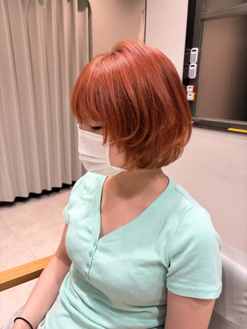ショート ボブ 顔周りカット レイヤーカット カット ヘアカラー 野上 麗のヘアスタイル