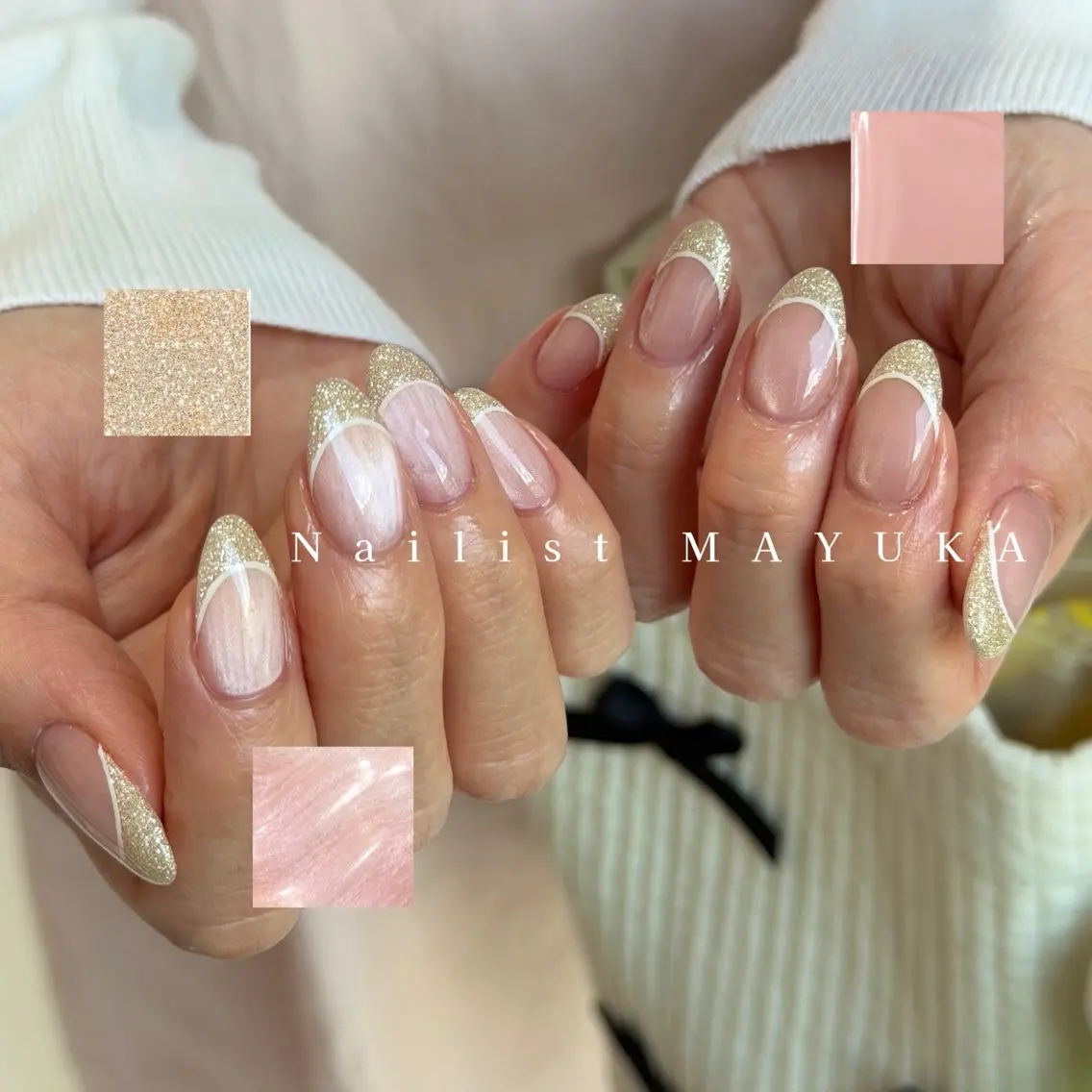 ネイル フレンチネイル マグネットネイル ハンドネイル CLALA MAYUKA🍒のネイルデザイン