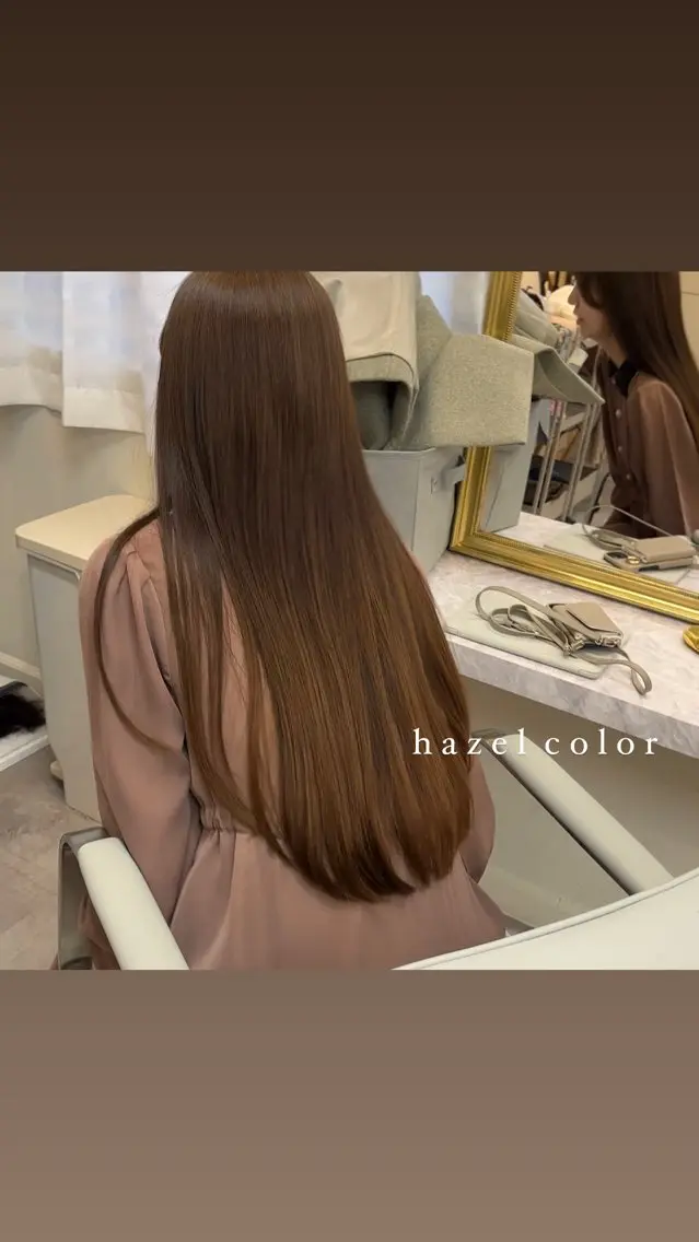 ロング カラー ベージュカラー ブリーチ ヘーゼル ブリーチなしカラー ロング カット ヘアカラー トリートメント 佐藤 瑚碧のヘアスタイル