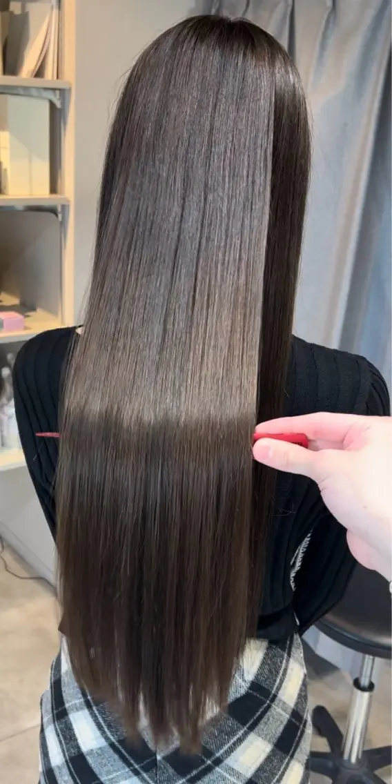 ロング カット ヘアカラー トリートメント 恵比寿韓国レイヤー× 艶透明感カラー大場のヘアスタイル