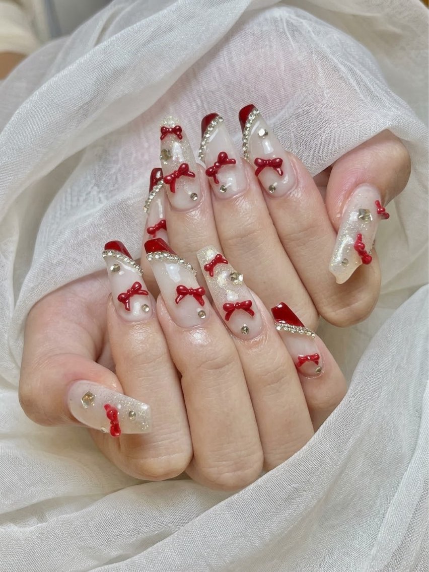ロング フレンチガーリー ロング ハンドネイル ハンドケア CHIBI NAIL SALON 船橋のネイルデザイン