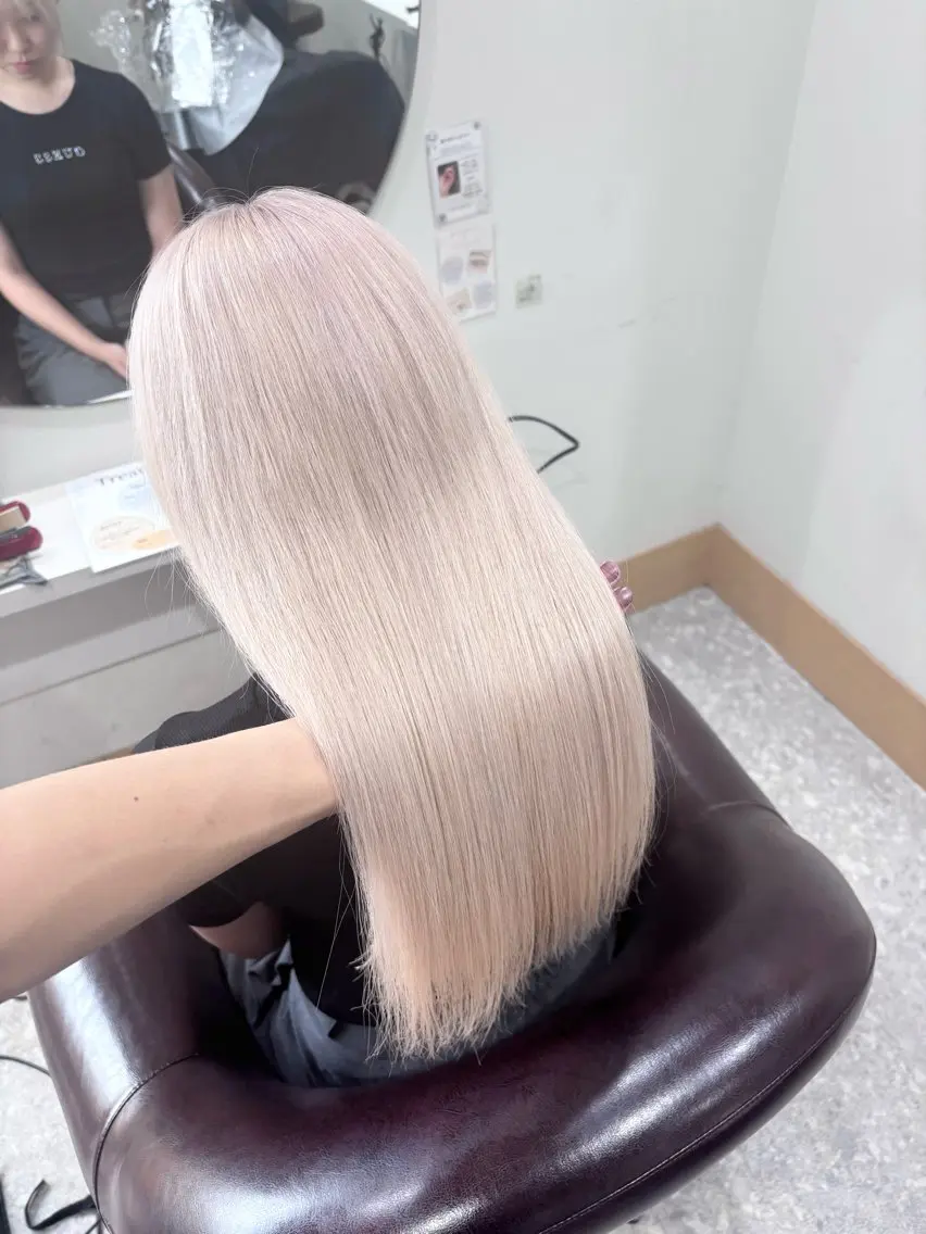 ロング カラー ヘアカラー トリートメント ヘッドスパ 【ハイトーン特化】 🦋森山陽向/大宮のヘアスタイル