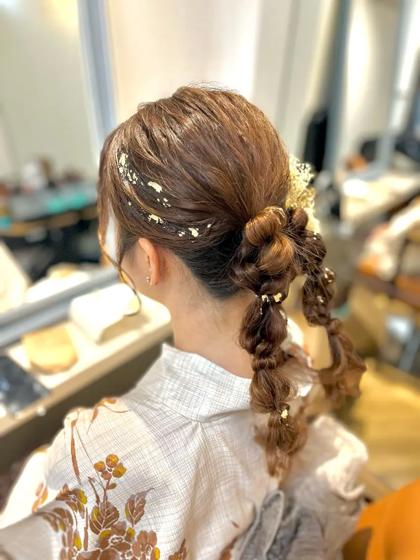 ヘアアレンジ 浴衣 似合わせヘアメイク 💐オダギリチアキのヘアスタイル