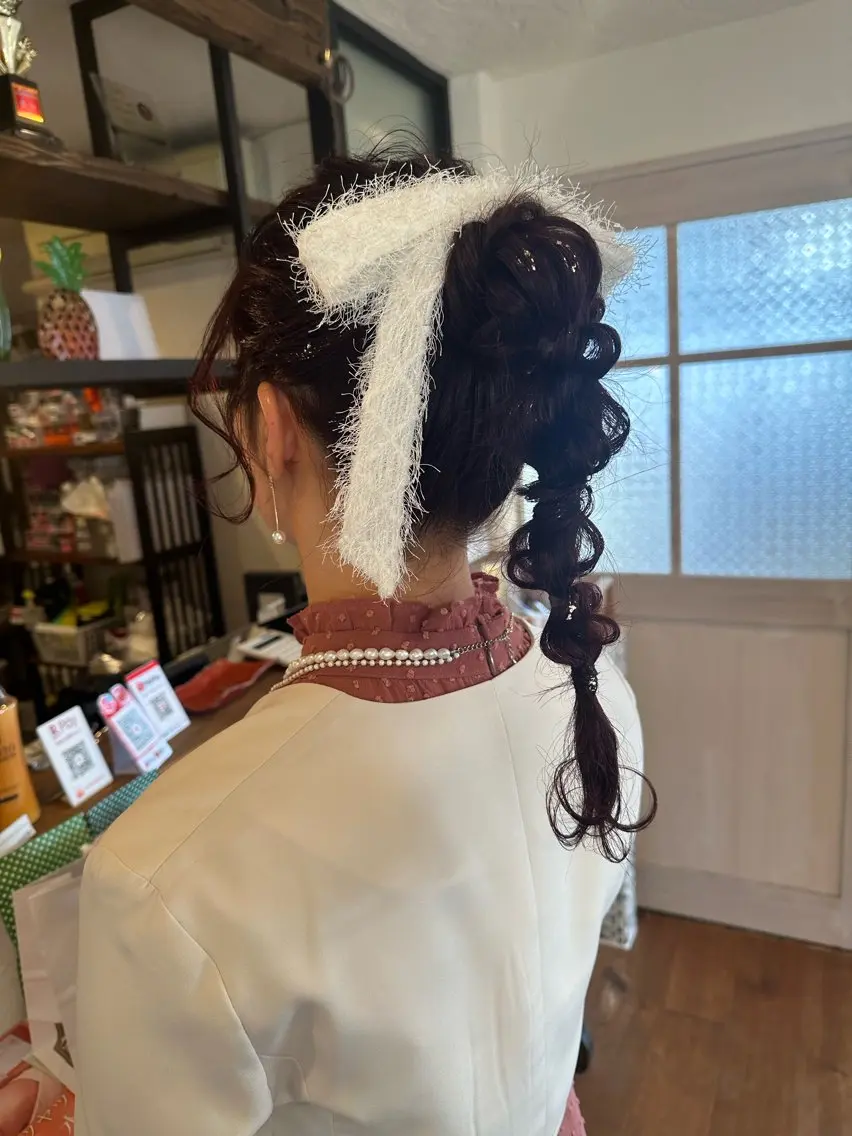 ヘアアレンジ ポニーテール 井上 歩美のヘアスタイル