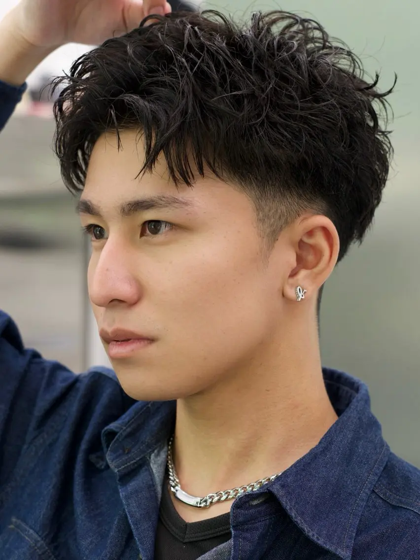 ショート パーマ メンズ カット パーマ メンズパーマ/矢場町 /NODE 下村透依のヘアスタイル
