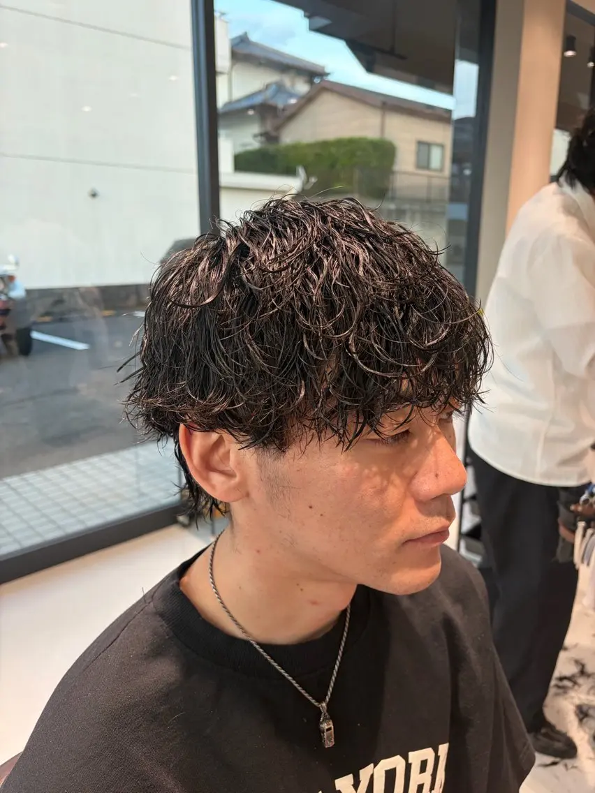 ミディアム ミディアムパーマ カット パーマ Ryuya/ メンズスタイル💈の眉毛・アイブロウイメージ
