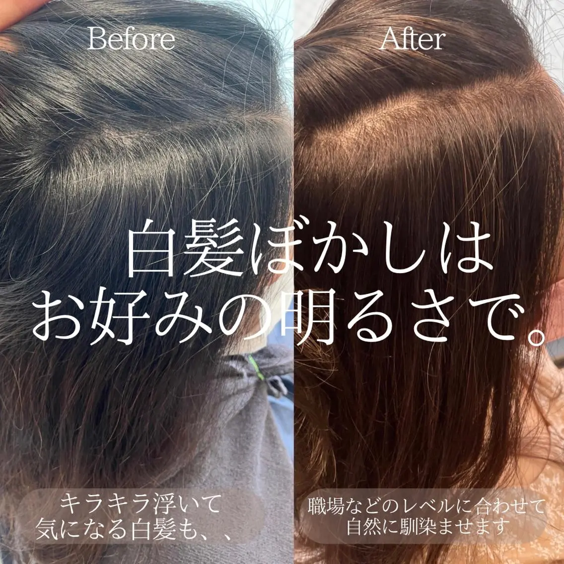 セミロング カラー ハイライトカラー ハイライト カット ヘアカラー matka白髪ぼかし 大人ヘア/KEIKOのヘアスタイル