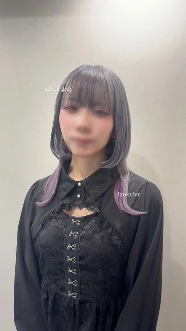 ミディアム カラー ラベンダーカラー ヘアカラー 坂本奈都美/Jr.s 🎀のヘアスタイル