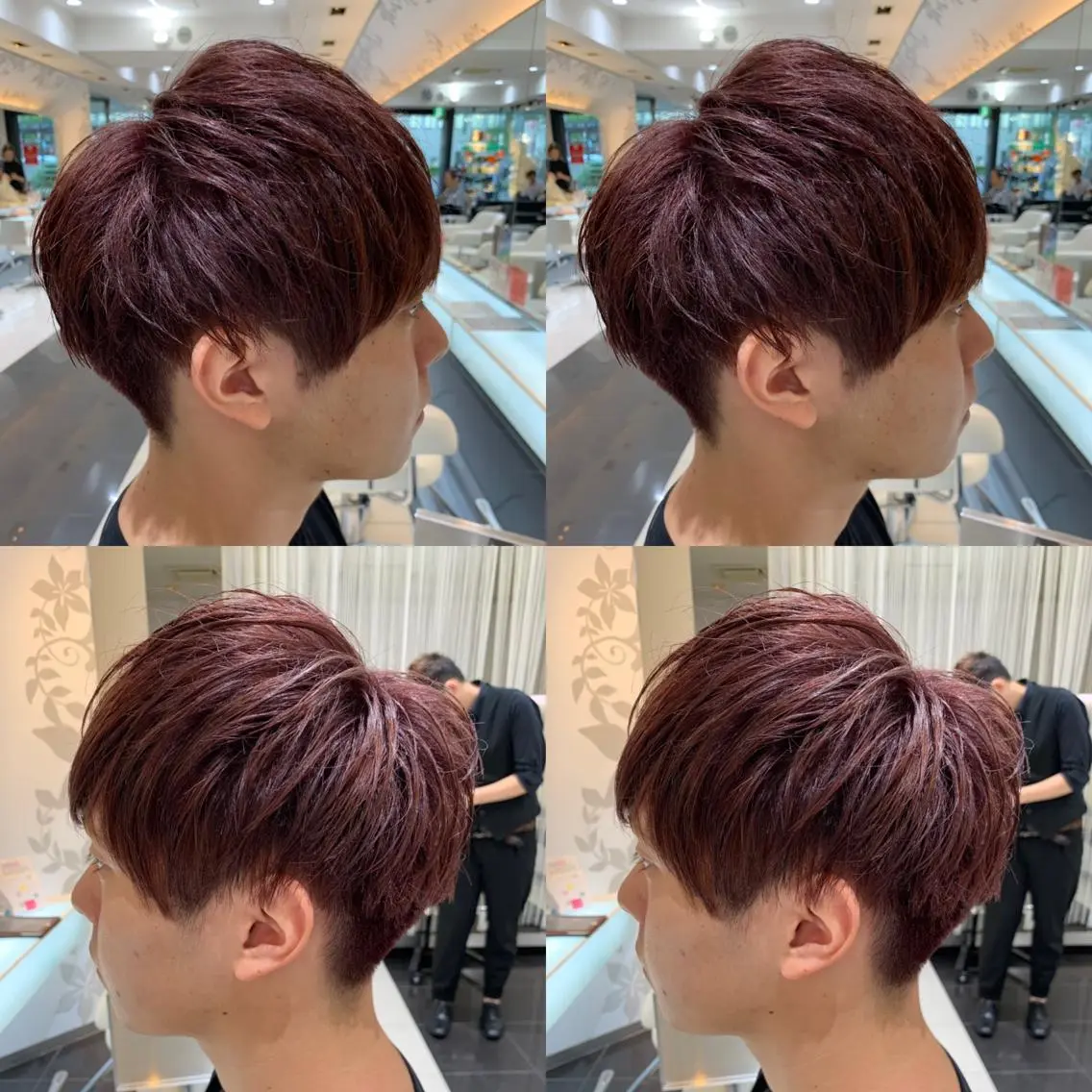 ショート カラー メンズ メンズブリーチ ブリーチ レッドカラー 赤み消しカラー /透明感カラー 上長のヘアスタイル