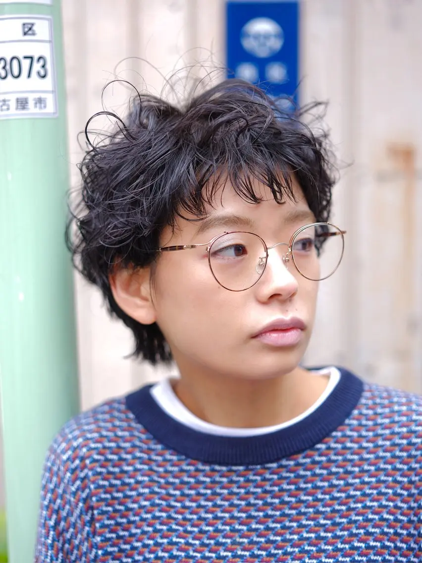 ショート カット パーマ トリートメント アライ ナタカのヘアスタイル