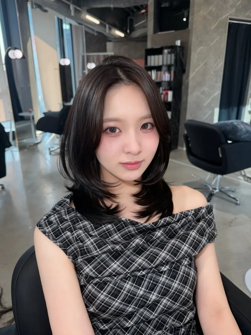 ミディアム カラー ヘアカラー トリートメント caho/大阪梅田 韓国ヘア♡のヘアスタイル