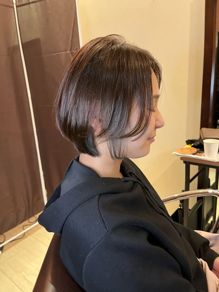 ショート 丸みショート ショートヘア 💎髪質改善/縮毛 矯正💎メンズパーマのヘアスタイル