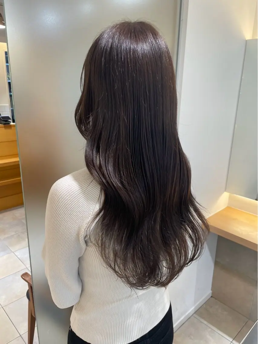 ロング カラー ブラウンカラー ナチュラルブラウン トリートメント ヘアカラー 🐈‍⬛なおカラーモ デル様募集中🎀のヘアスタイル