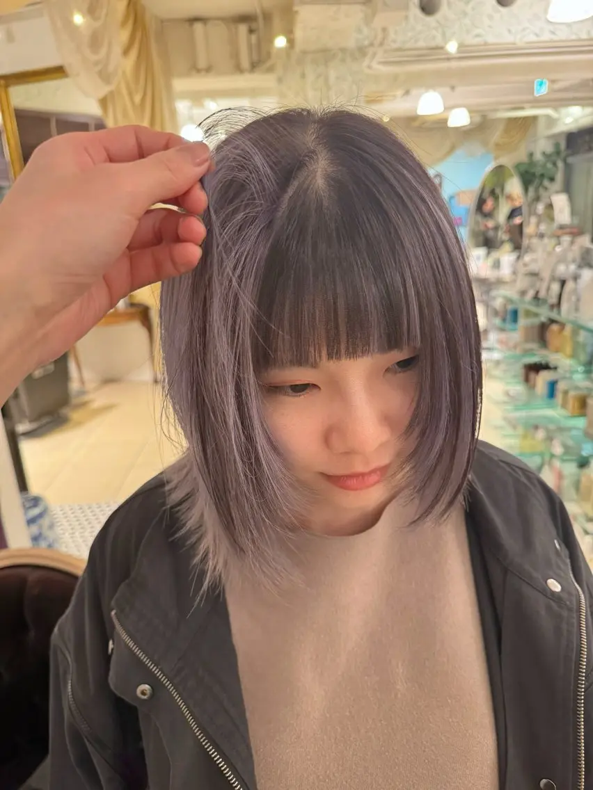 ミディアム カラー ヘアカラー 樋口 夏希のヘアスタイル
