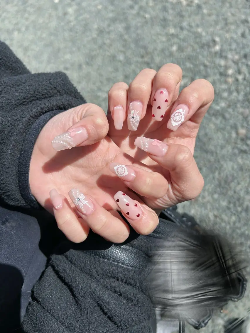 ネイル 卒業式 Larme himenaのネイルデザイン