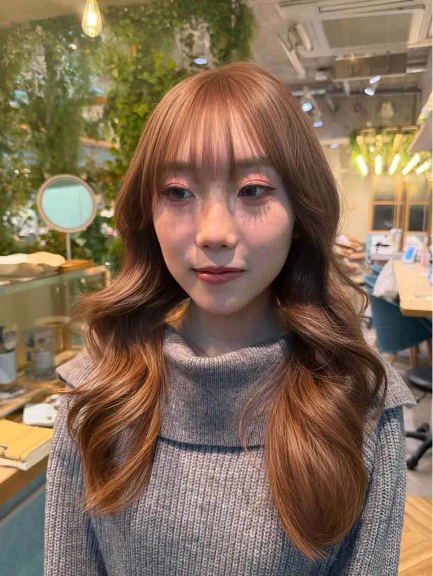 セミロング カラー カット ヘアカラー トリートメント ♥️ダブルカラー/ 髪質改善/優希/大宮のヘアスタイル